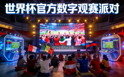 世界杯官方数字观赛派对案例 - 大型场馆内球迷集体观赛